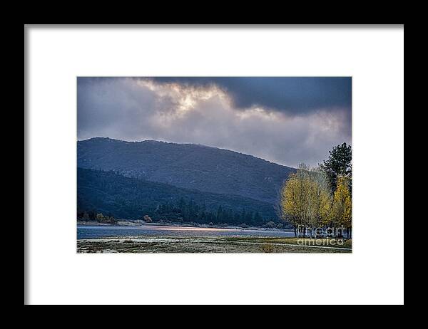 Lake Hemet Framed Print featuring the photograph Evening On The Lake by Peggy Hughes