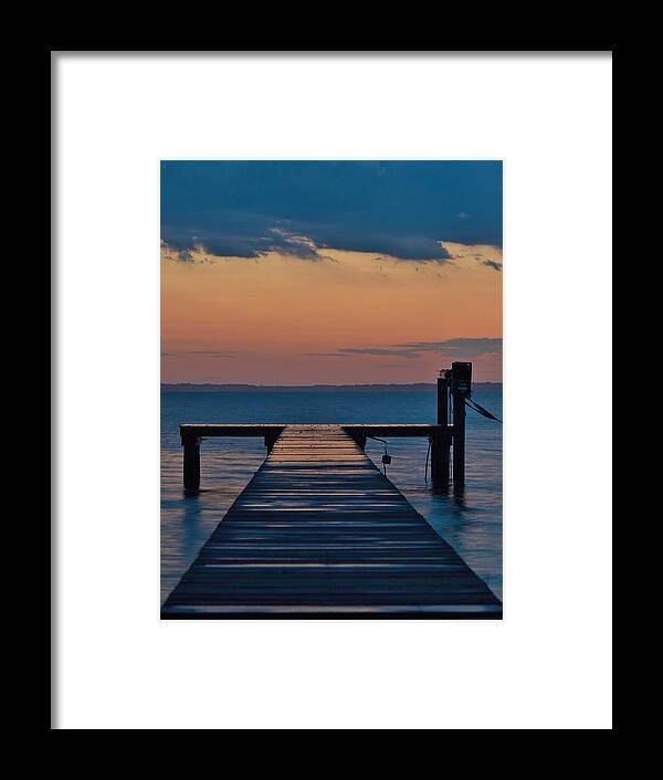 Beachbumpics Framed Print featuring the photograph Evening Pier - Sunset Photo by Billy Beck