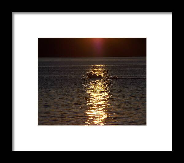 Water Framed Print featuring the photograph Evening Ride by Ron Roberts