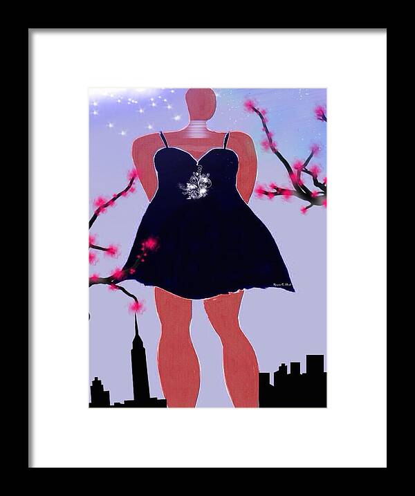 Lady Framed Print featuring the digital art EveningBreeze by Romaine Head