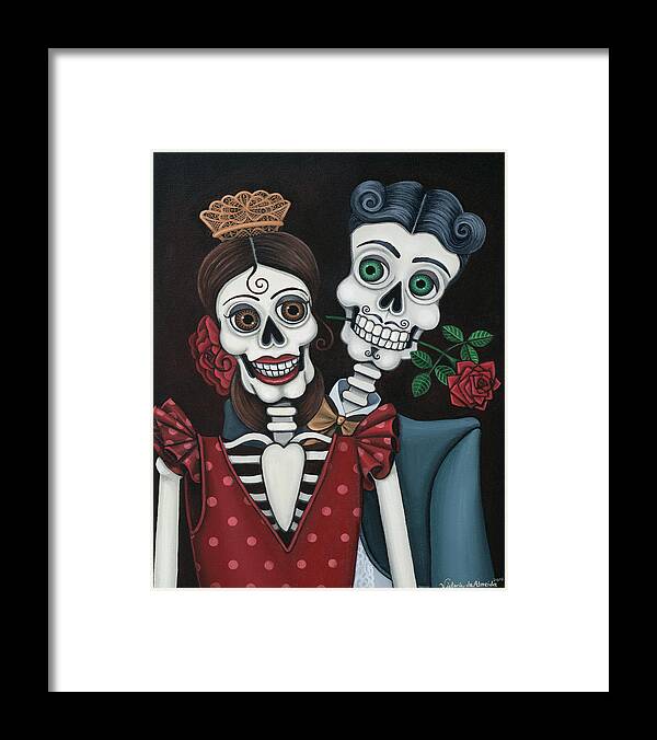 Day Of The Dead Framed Print featuring the painting Every Juan Loves Carmen by Victoria De Almeida