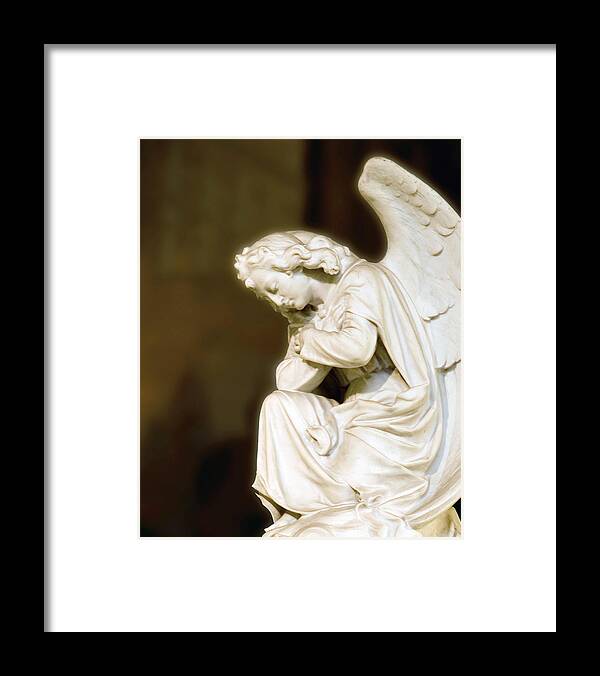 Angel Framed Print featuring the photograph Every Knee Will Bow by Kathryn McBride