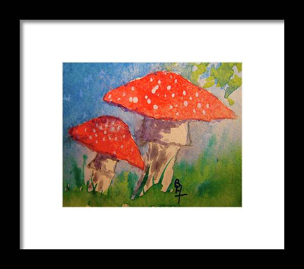 Amanita Muscaria Framed Print featuring the painting Everything Gets Brighter by Beverley Harper Tinsley