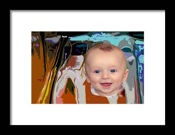 Baby Framed Print featuring the digital art Everything Is So Abstract by John Lautermilch