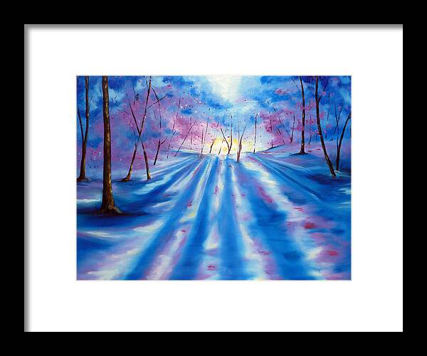 Winter Framed Print featuring the painting Evident by Meaghan Troup