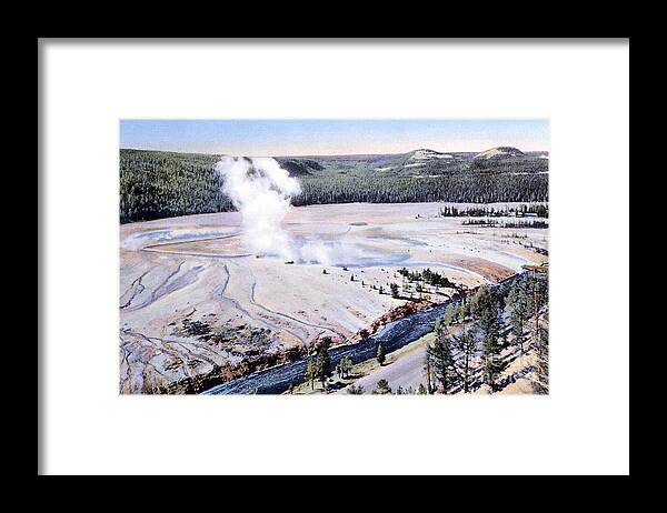 History Framed Print featuring the photograph Excelsior Geyser, Yellowstone Np, 20th by NPS Photo/Frank J. Haynes