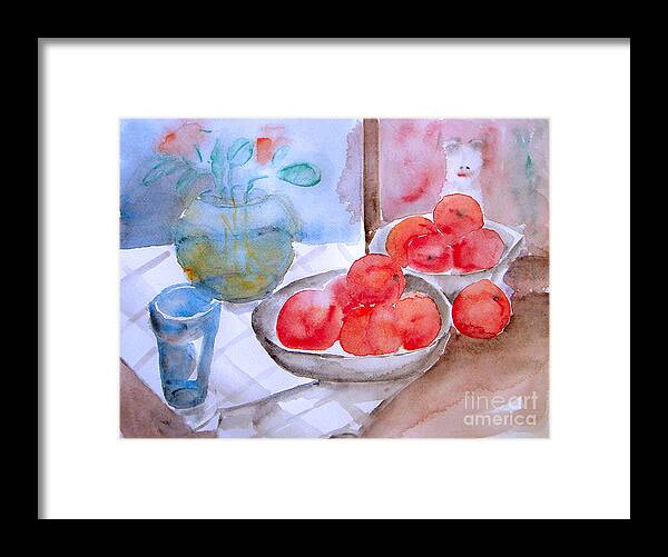 Fruit Framed Print featuring the painting Expectation by Jasna Dragun