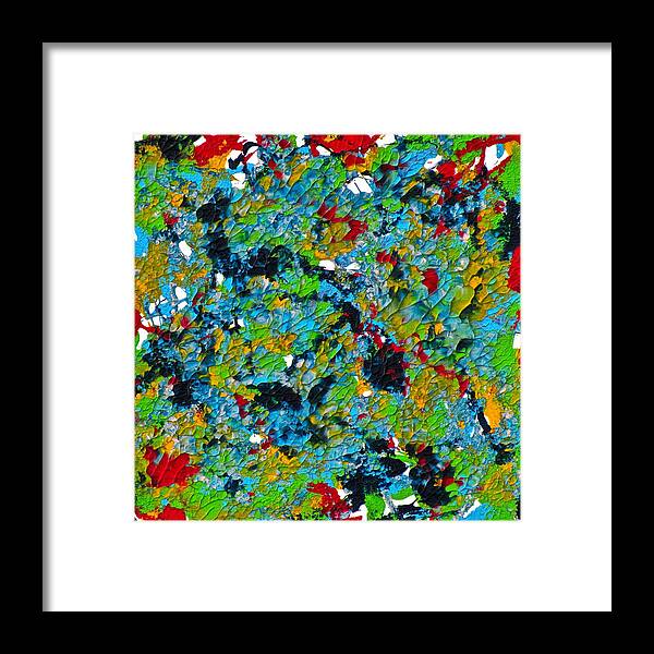 Abstract Framed Print featuring the painting Exploring by Artcetera By   LizMac
