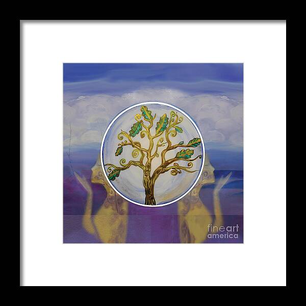Young Tree Framed Print featuring the painting Exploring by Shelley Myers