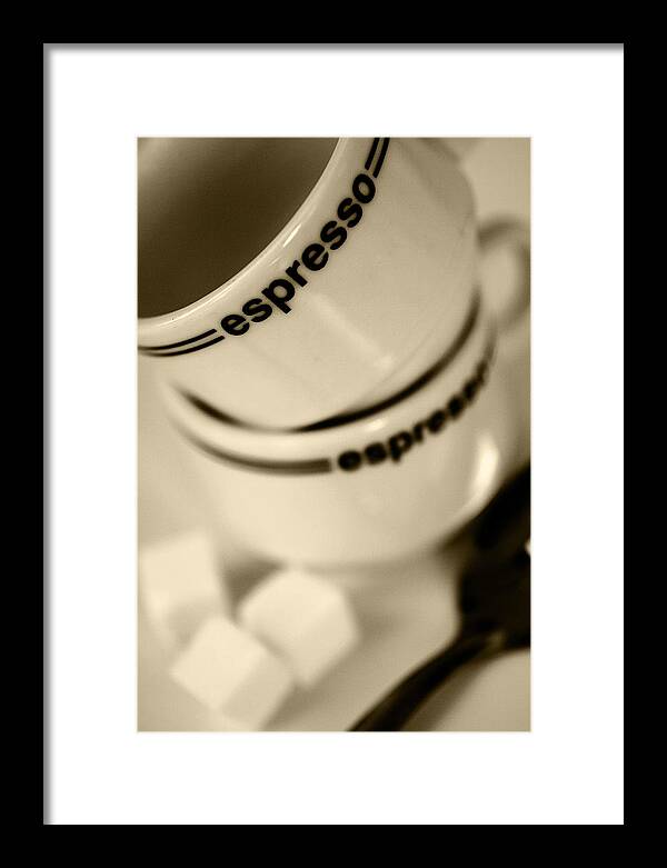 Restaurant Decor Framed Print featuring the photograph Expresso by Matthew Pace