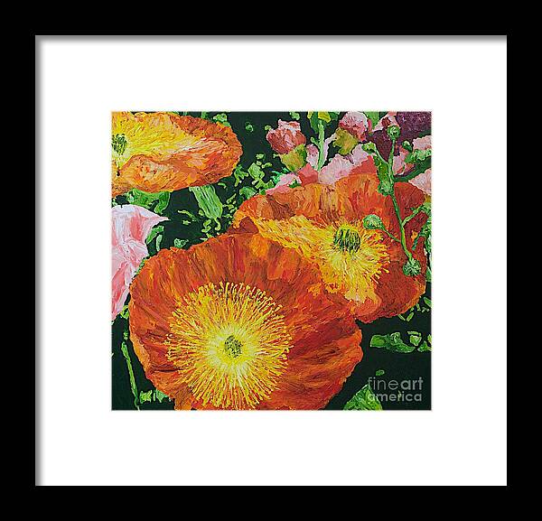 Landscape Framed Print featuring the painting Exuberance is Beauty by Allan P Friedlander