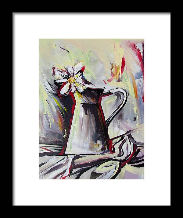 Eye Of The Vase Framed Print featuring the painting Eye Of The Vase by John Gholson