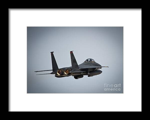 99th Air Base Wing Framed Print featuring the photograph F-15 Strike Fighter by Action