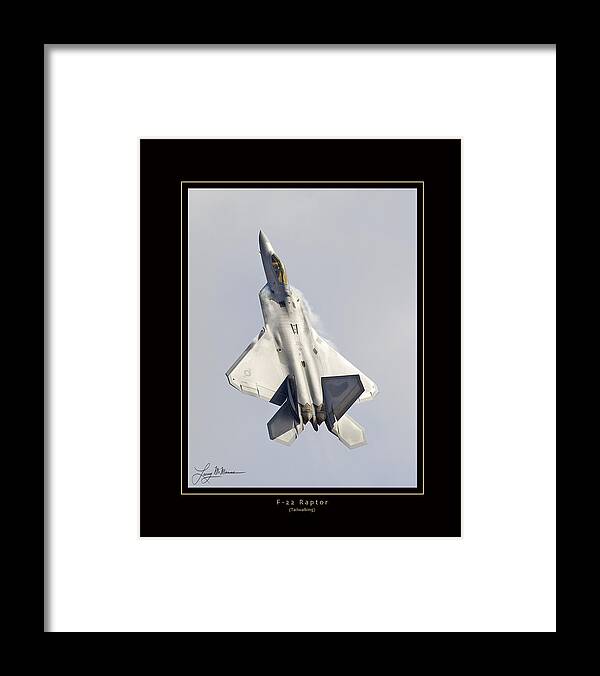 F-22 Raptor Framed Print featuring the photograph F-22 Raptor Tailwalking by Larry McManus