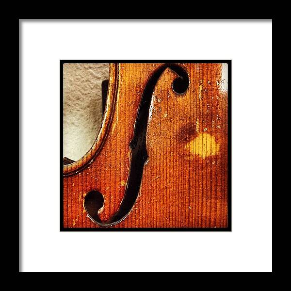 Violin Framed Print featuring the photograph F-hole by Ken Powers