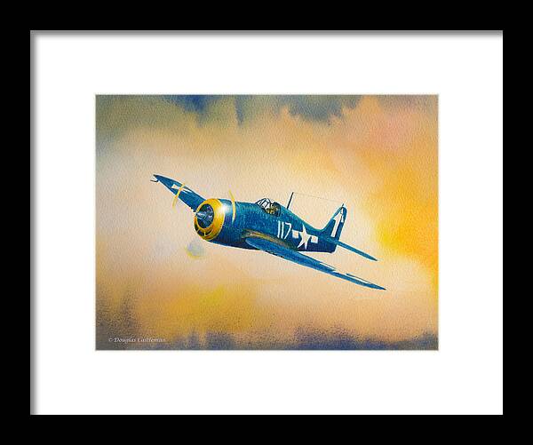 Military Framed Print featuring the painting F6F-5 Hellcat by Douglas Castleman