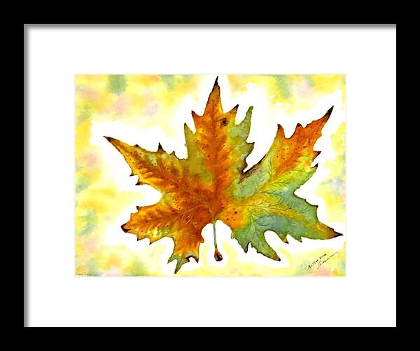 Autumn Leaf Framed Print featuring the painting Fabulous Autumn by Leanne Seymour