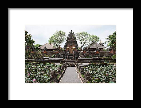 Photography Framed Print featuring the photograph Facade Of The Pura Taman Saraswati by Panoramic Images