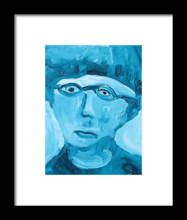 Face Framed Print featuring the painting Face One by Shea Holliman