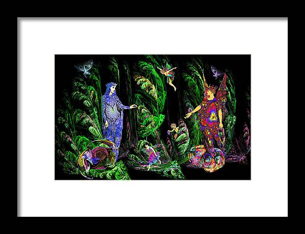 Fairy Framed Print featuring the digital art Faery Forest by Lisa Yount