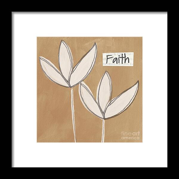 Faith Framed Print featuring the mixed media Faith by Linda Woods