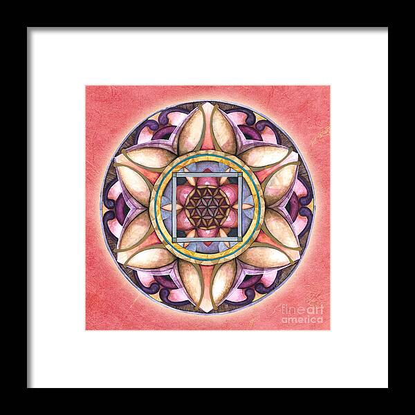 Mandala Art Framed Print featuring the painting Faith Mandala by Jo Thomas Blaine