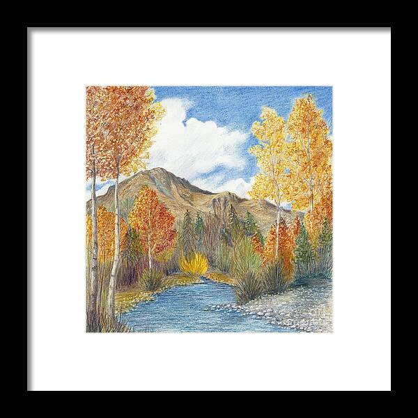 Fall Framed Print featuring the painting Fall Aspens by Phyllis Howard