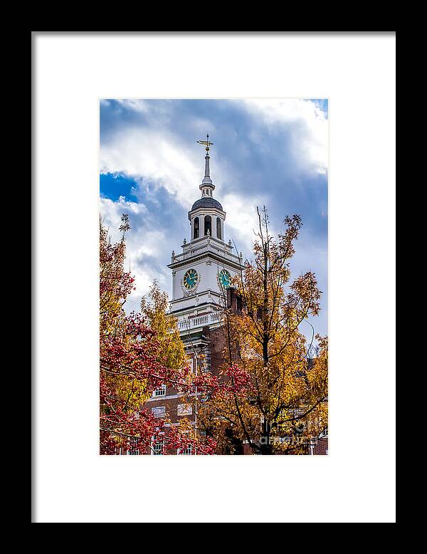 Fall Framed Print featuring the photograph Fall at Independence Hall by Nick Zelinsky Jr