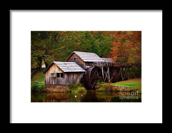 Mabry Mill Framed Print featuring the photograph Fall at Mabry Mill by T Lowry Wilson