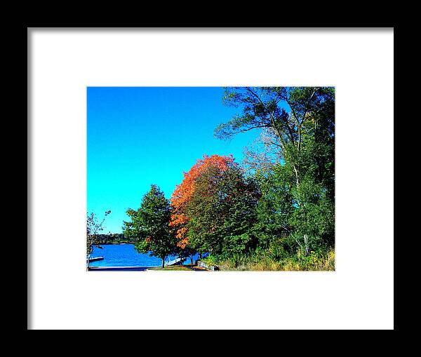 Fall At The Docks Framed Print featuring the photograph Fall at the Docks by Darren Robinson