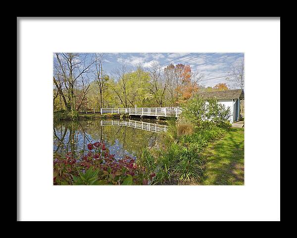 Colour Framed Print featuring the photograph Fall Colors on the Canal by David Letts
