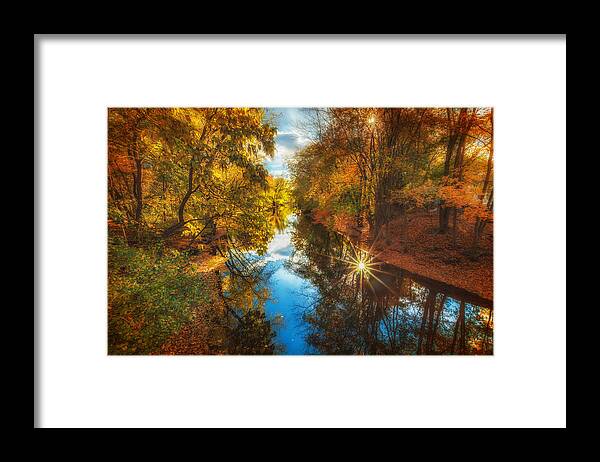 Owed To Nature Framed Print featuring the photograph Fall filtered reflections by Sylvia J Zarco