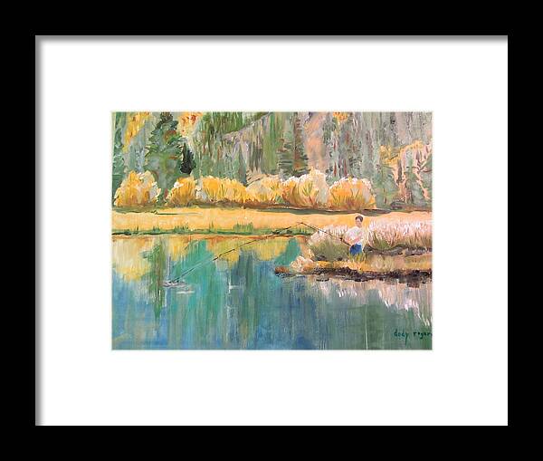 Fall Framed Print featuring the painting Fall Fishin by Dody Rogers