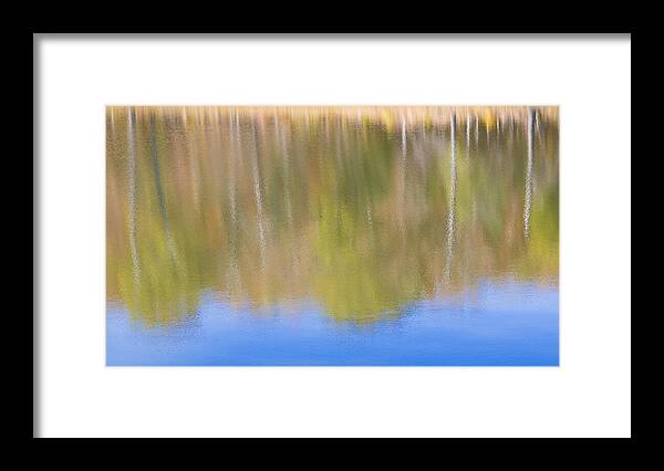 Nature Framed Print featuring the photograph Fall Foliage Reflected in Lake by Steven Schwartzman