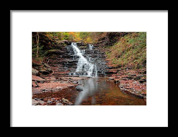F L Ricketts Framed Print featuring the photograph Fall Reflections of F L Ricketts Falls by Gene Walls