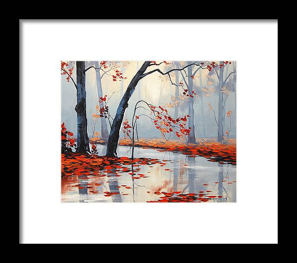 Fall Framed Print featuring the painting Fall River Painting by Graham Gercken