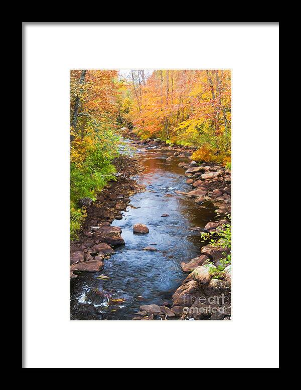 Minnesota Framed Print featuring the photograph Fall Stream by Lori Dobbs