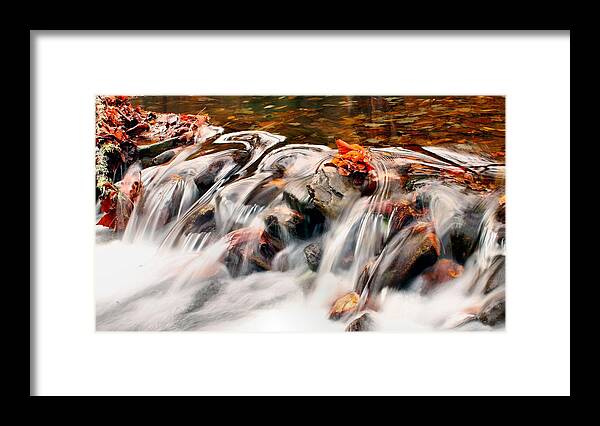 The Great Smoky Mountains National Park Framed Print featuring the photograph Fall waters by Carol Montoya