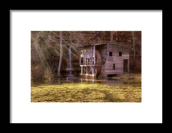Falling Spring Mill Framed Print featuring the photograph Falling Spring Mill - Missouri - Mark Twain National Forest by Jason Politte