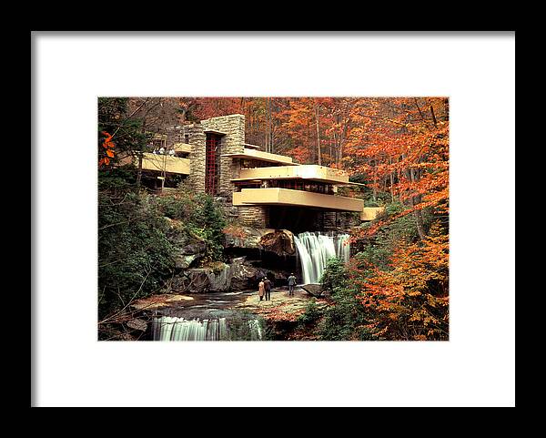 Allegheny Mountains Framed Print featuring the photograph Fallingwater House At Bear Run by Theodore Clutter