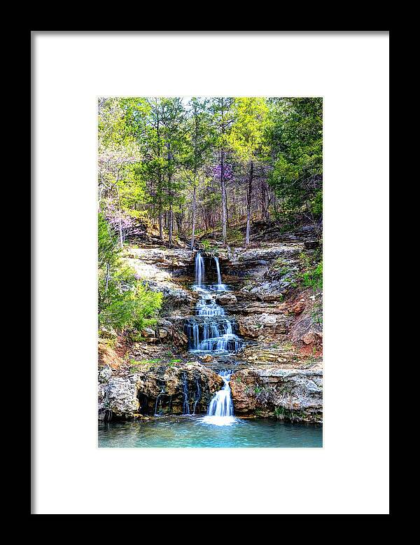 Waterfall Framed Print featuring the photograph Falls at Little Indian Creek by Jean Hutchison