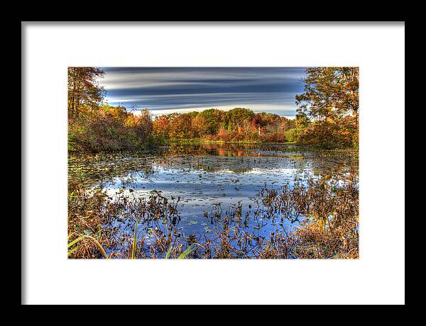 Landscape Framed Print featuring the photograph Falls Delight by Carolyn Hall