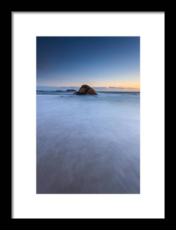 Seascape Framed Print featuring the photograph False Serenity by Bryan Bzdula