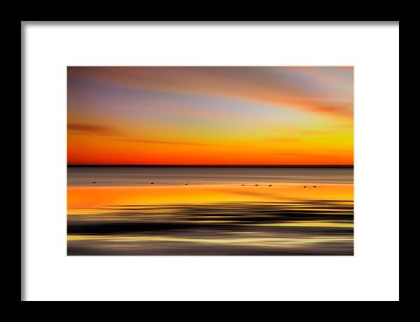 Outer Banks Framed Print featuring the painting Family Outing - a Tranquil Moments Landscape by Dan Carmichael