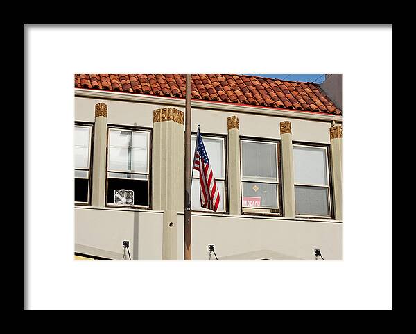 Electric Fan Framed Print featuring the photograph Fan Flag Impeach November Chico 2011 by James Warren
