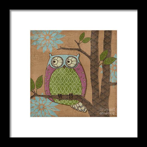 Owl Framed Print featuring the painting Fantasy Owl IV by Paul Brent