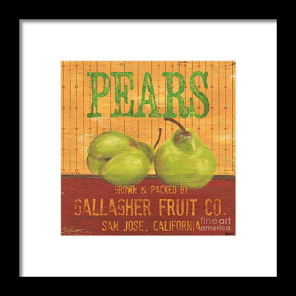 Food Framed Print featuring the painting Farm Fresh Fruit 1 by Debbie DeWitt