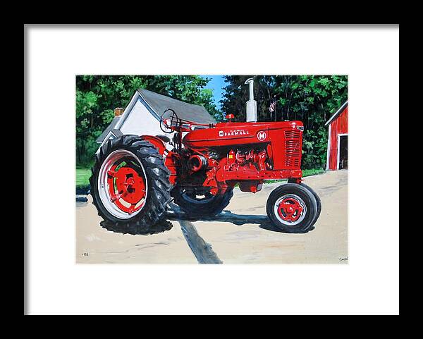 Tractor Framed Print featuring the painting Farmall M by William Brody