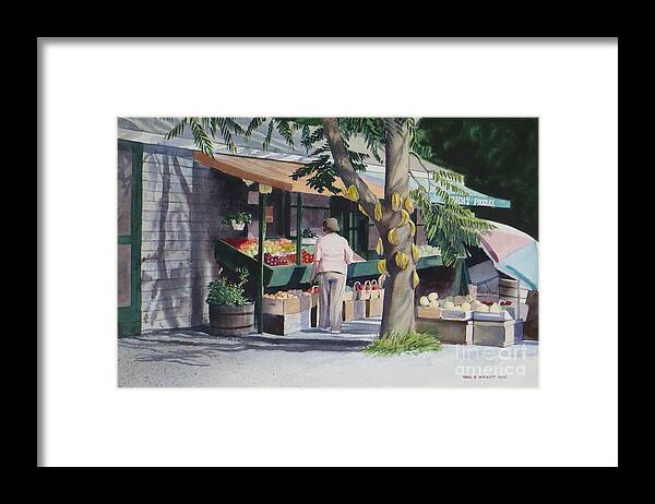 Fruits Framed Print featuring the painting Farmer's Market by Karol Wyckoff