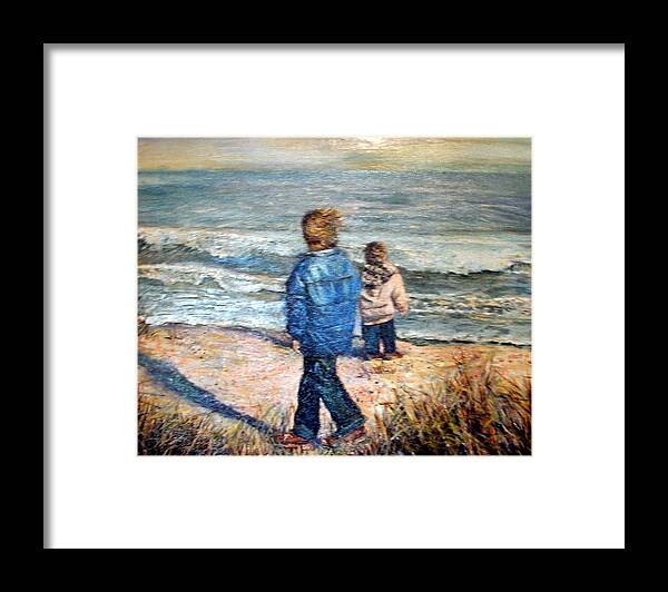 Innocence Framed Print featuring the painting Fate by Patricia Trudeau